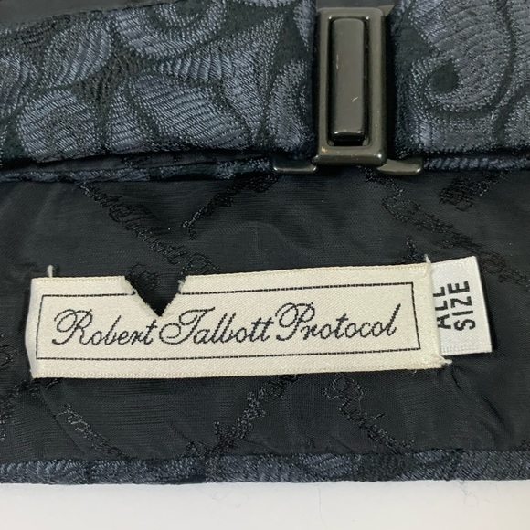 Robert Talbott Belt Black Silk Cumberbund Paisley - Picture 5 of 5